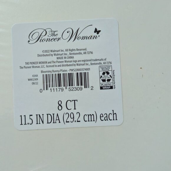 The Pioneer Woman Paper Plates Bunny Spring Easter Lot - Picture 6 of 7